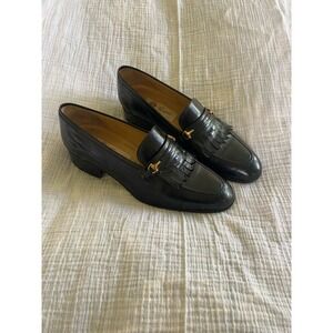 Vintage Gucci Patent Leather Loafers Size 11 1970s